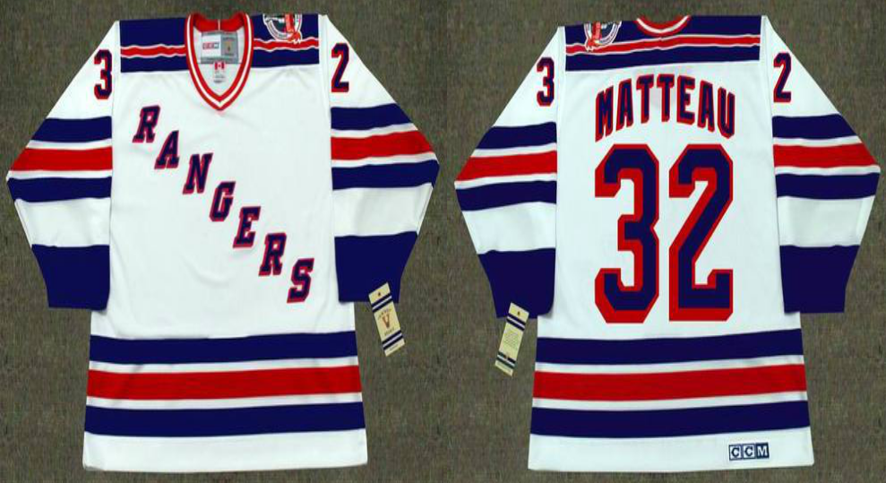 2019 Men New York Rangers #32 Matteau white CCM NHL jerseys->new york rangers->NHL Jersey